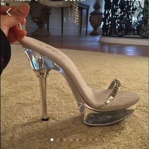 COPY - Silver rhinestone heels